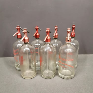 Vintage Glass Soda Siphons – Set of 7, Karl Schultz Wien & A. Kaimbacher St. Andrä, 1950s and 1960s 
