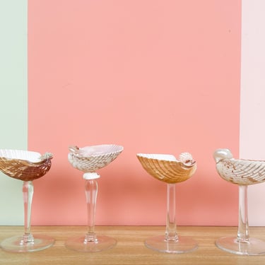 Set of Four Shell Chic Coupes