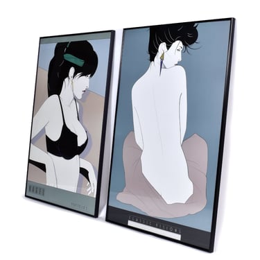 Pair of Patrick Nagel Framed Posters Classic Visions and Portfolio 1 
