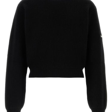 Balenciaga Men Black Wool Sweater