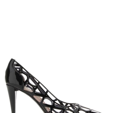 Valentino Garavani Women Black Polymeric Material And Leather Toile Iconographe Pumps