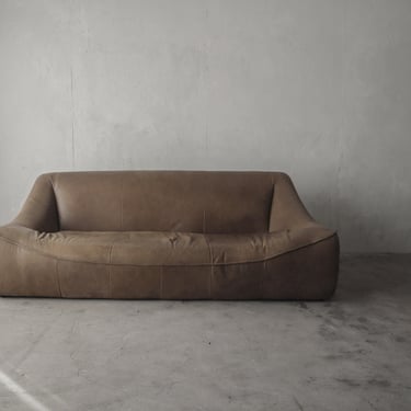 Vintage Leather Sofa after Gerard Van Den Berg 