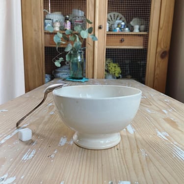 Beautiful rustic vintage Belgium ironstone bowl- BB2 