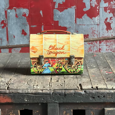 Vintage Chuck Wagon Themed Aladdin Lunchbox 