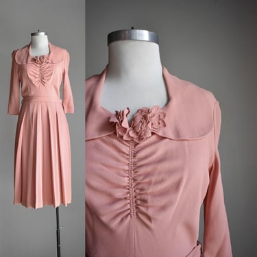 1940s Dusty Pink Dress 