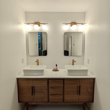 Bathroom Vanity Cabinet Mid Century Style  - 60