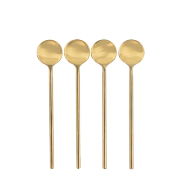 Gold Thin Spoons | S/4