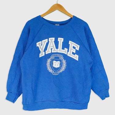 Vintage Yale Quarter Sleeve Sweatshirt Sz L