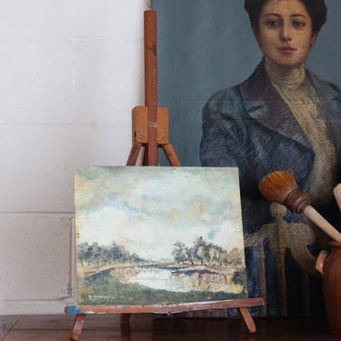 1940s French tabletop artist easel