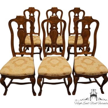 Set of 6 HIBRITEN FURNITURE Italian Neoclassical Tuscan Style Splat Back Dining Side Chairs 637-555 