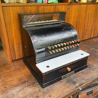 1900s General Store Cash Register Antique Vintage Industrial Victorian Machine 