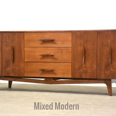 Refinished Walnut Sideboard Credenza 