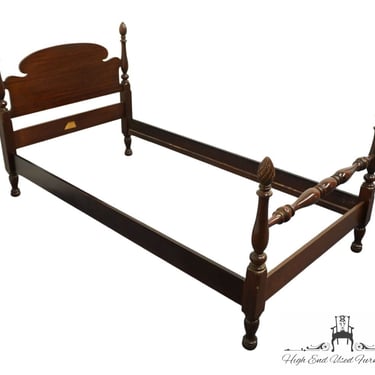 JOHN WANAMAKER Solid Mahogany Traditional Duncan Phyfe Style Twin Size Bed 3010 