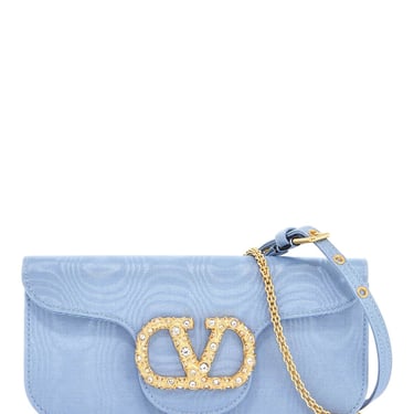 Valentino Garavani Locò Clutch In Moire Fabric Women