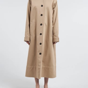 A-Line Swing Coat - Khaki