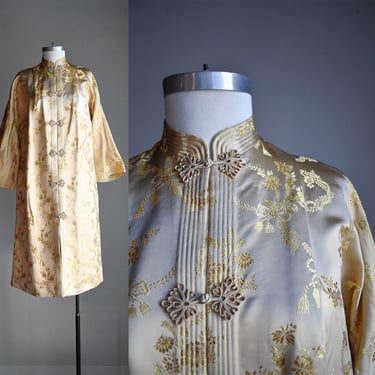 Vintage Gold Chinese Silk Jacket 