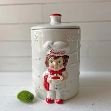 Vintage 1990's M'm M'm! Good! Campbell Soup Company Kids Large Cookie Jar // Cookie Jar Collector, Lover // Perfect Gift 