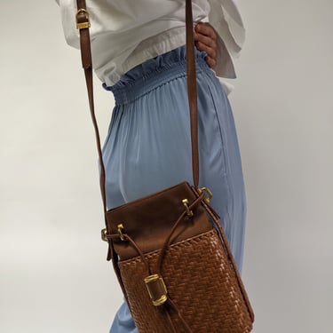 Vintage Rodo Woven Straw Bucket Bag