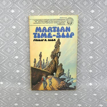 Martian Time-Slip (1964) by Philip K Dick - 1976 second printing - Vintage Sci Fi Science Fiction Novel Book 