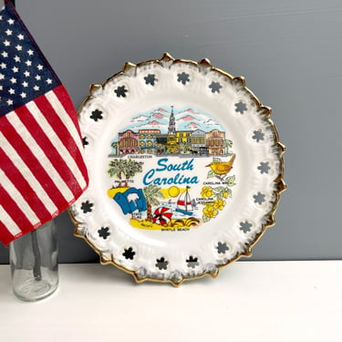 South Carolina souvenir state plate - 1990s vintage 