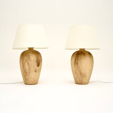 Pair of Vintage Terracotta Table Lamps