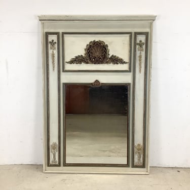 Vintage French Regency Trumeau Mirror 