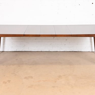 John Van Koert for Drexel Mid-Century Modern Walnut Extension Dining Table, Newly Refinished