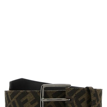 Fendi Man Embroidered Canvas Belt