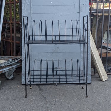 Wrought Iron Record Holder 20.5 x 27.25 x 11.5