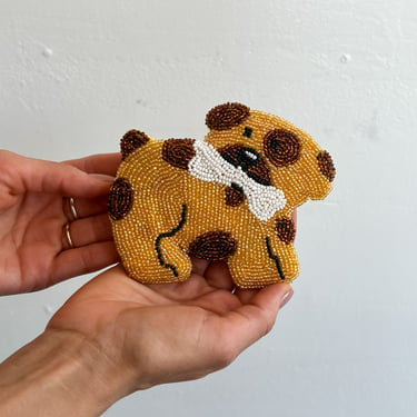 Beaded Puppy Coin Purse