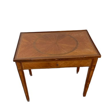 Parquetry Banded One Drawer Inlay End Side Table Desk GU180-19