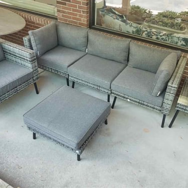 Three Season Gray Wicker Outdoor Sofa & Chair Set