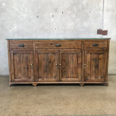 Restoration Hardware Sideboard with Painted Glass Top