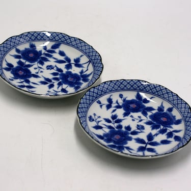 vintage porcelain small plates set of two made in Japan 