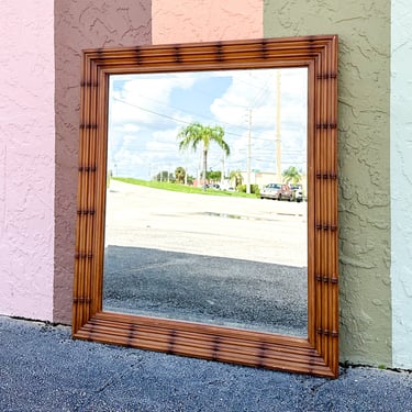 Handsome Faux Bamboo Mirror