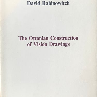The Ottoman Construction of Vision Drawings by David Rabinowitch 1st Ed 1987 Modern Art Book 