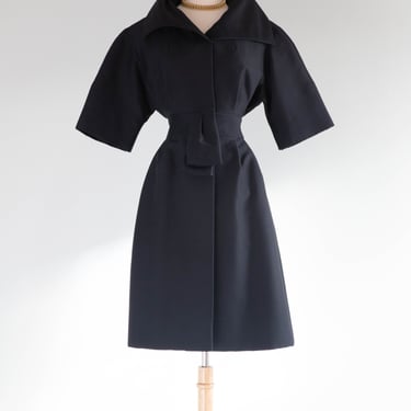 Gorgeous Structured 1960's Designer Coat Dress By Phillippe Tournaye / SM