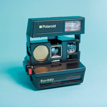 Vintage Black Polaroid Sun 660 Camera 600 Film Camera 