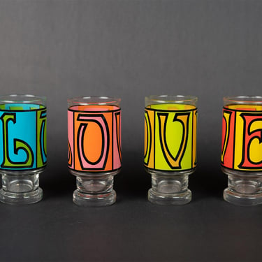 Set of 4 LOVE Glasses
