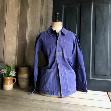 French Chore Jacket, Blue de Travail, Cotton Twill, Garden, Farmhouse Peasant, Work Wear, Farmsteading 