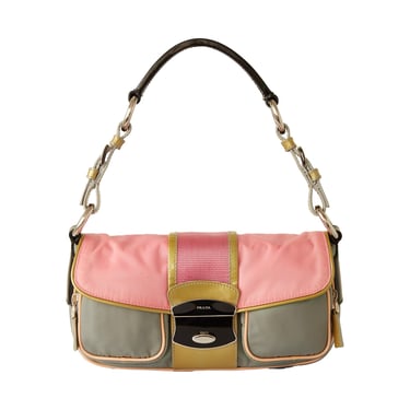 Prada Pink Color Block Mini Shoulder Bag