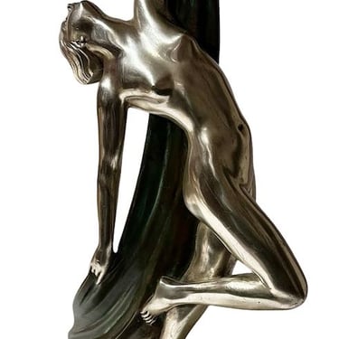 Art Deco French Sculptor Phillippe Draped Woman for Ovington Shop New York