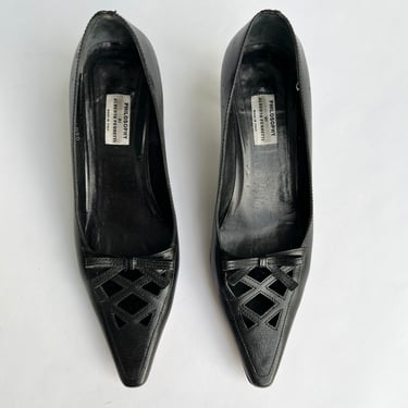 Alberta Ferreti Black Leather Pumps - 37.5