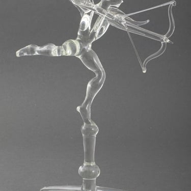 Clear Glass Cupid Figurine
