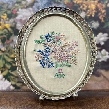 mini floral embroidery framed embroidered flowers 