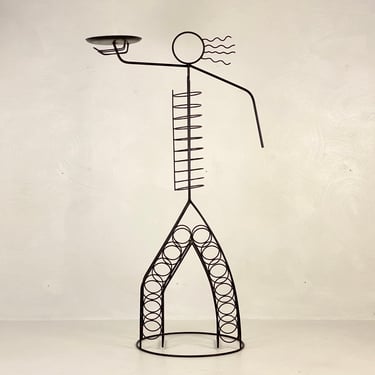 Post-Modern Stick Figure Wine Rack / Sculpture, C.1980s - *Please ask for a shipping quote before you buy. 