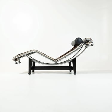 Le Corbusier for Cassina LC4 Chaise Lounge in Tri-color Hide Signed and Numbered 