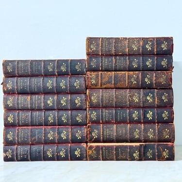 Complete Set of 13 Works of William Thackeray Antique 1800s Books Hardcover Antique Book Set 1899 Smith Elder Vanity Fair Pendennis Paris 