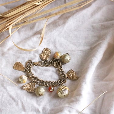 golden chunky charm bracelet 