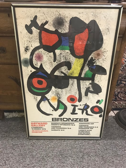 Joan Miro Bronze Exhibit Original Poster 1972 